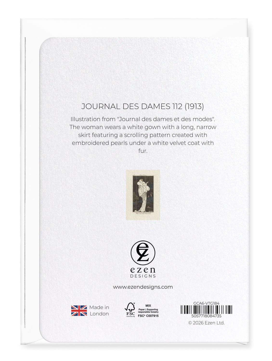 Ezen - Journal des Dames 112 (1913) - Greeting Card - Back