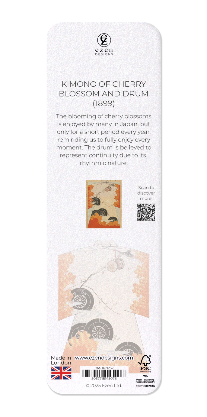 Ezen - Kimono of Cherry Blossom and Drum (1899) - Bookmark - Back