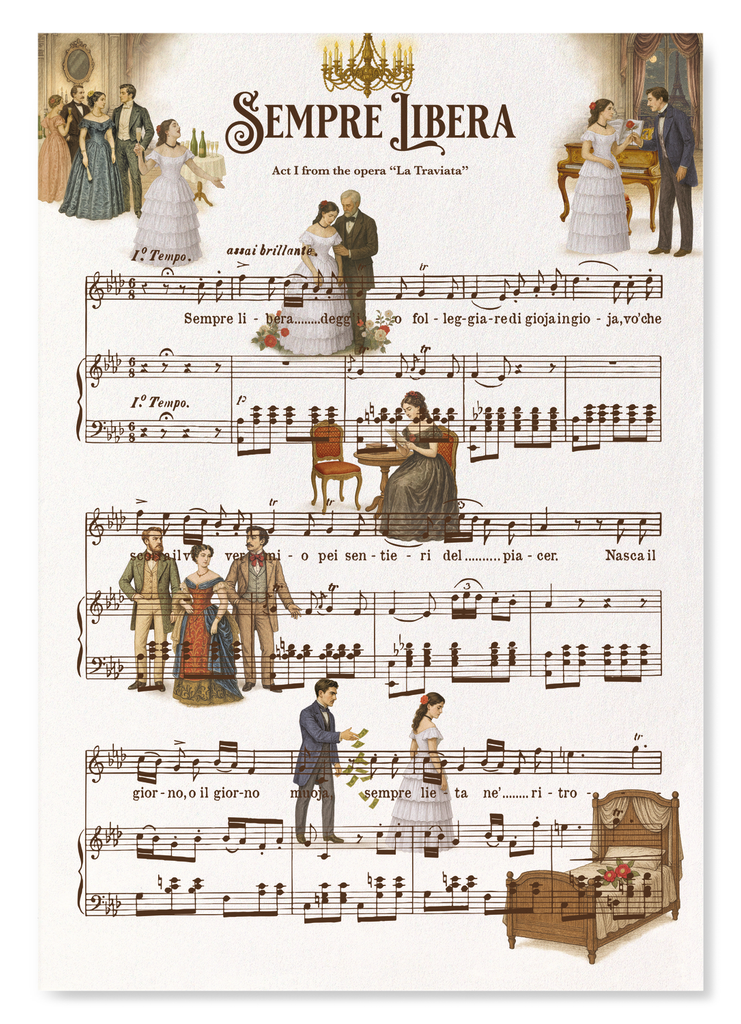 LA TRAVIATA - SEMPRE LIBERA - OPERA MUSIC SCORE - Ezen Designs