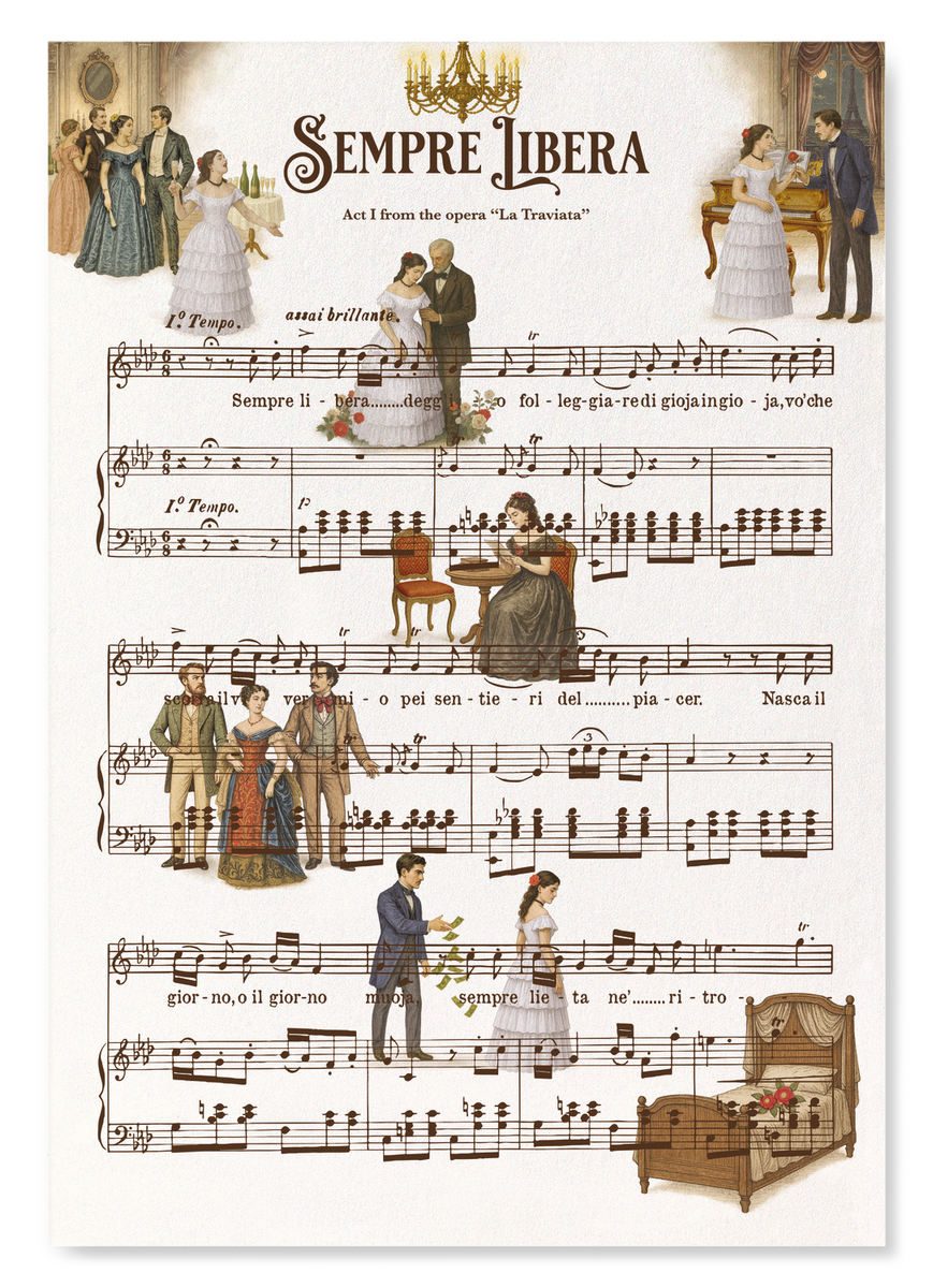 LA TRAVIATA - SEMPRE LIBERA - OPERA MUSIC SCORE - Ezen Designs