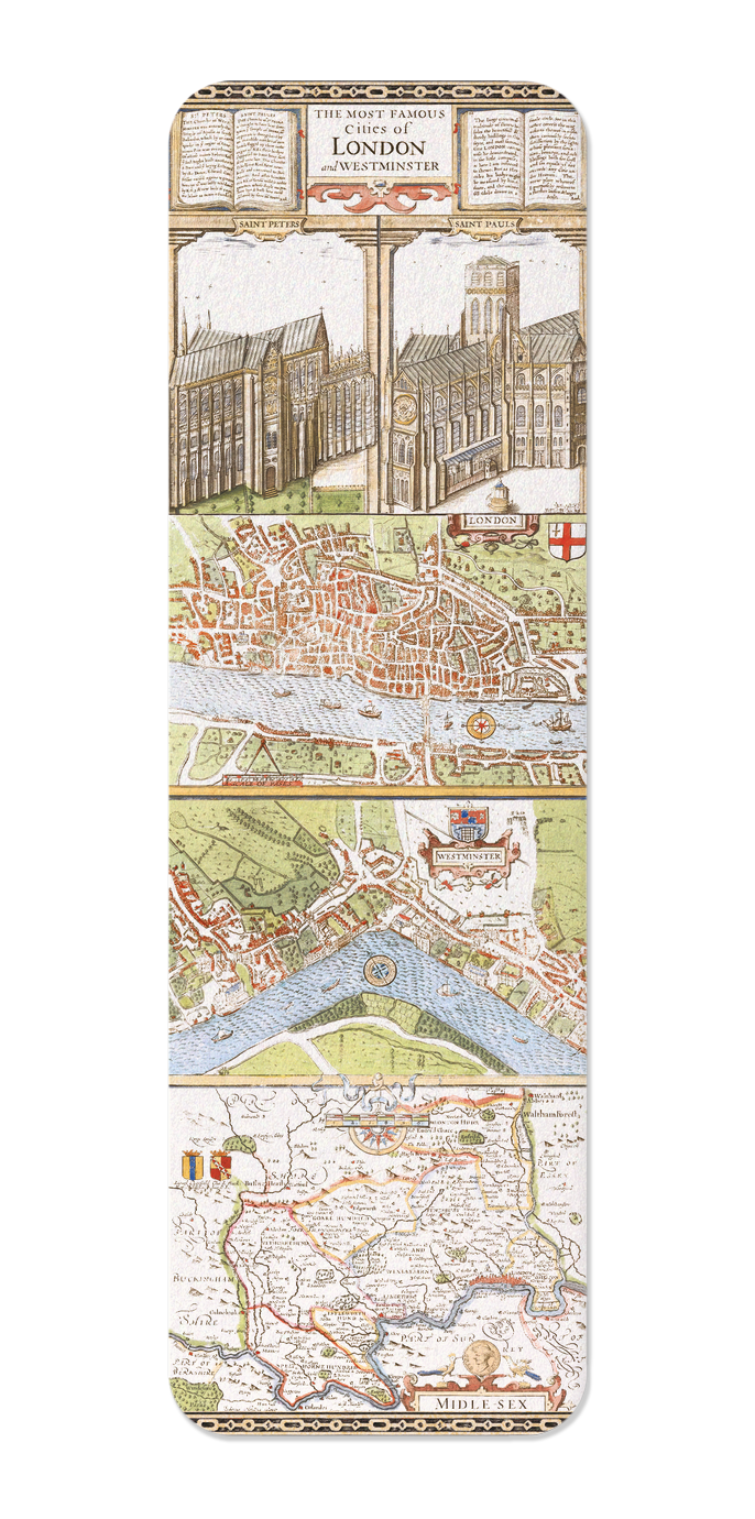 Ezen - London and Middlesex by John Speed (c.1611) - Bookmark - Front