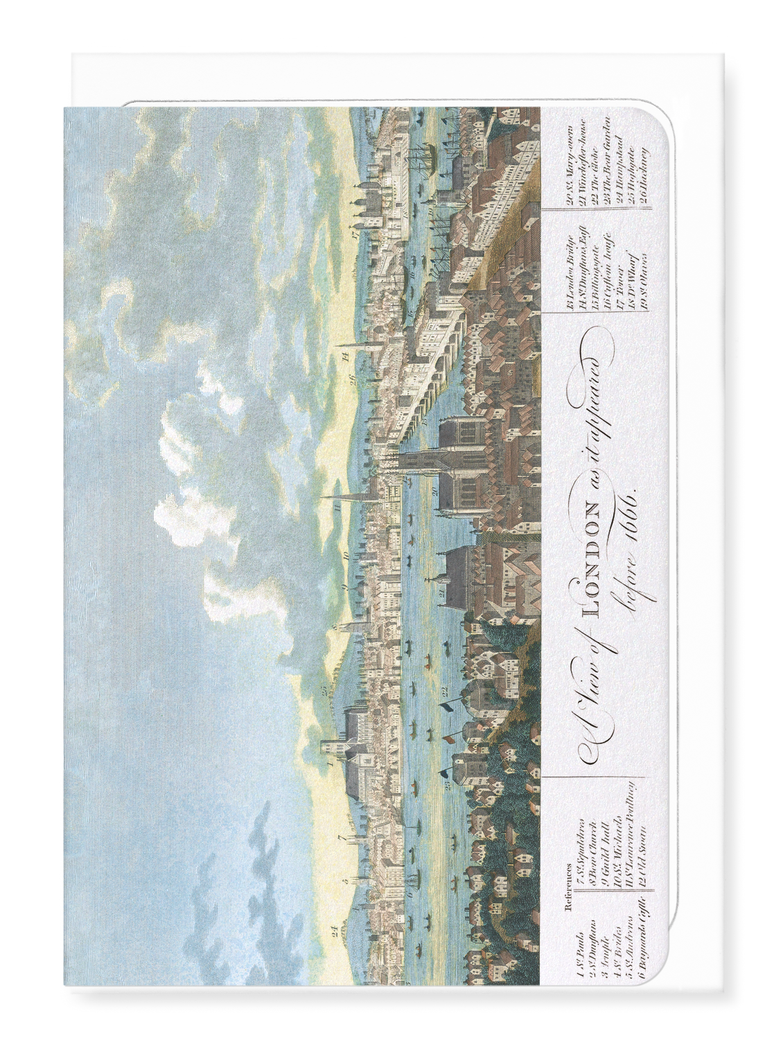 Ezen - London before 1666 - Greeting Card - Front