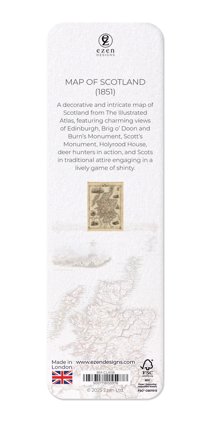 Ezen - Map of Scotland (1851) - Bookmark - Back