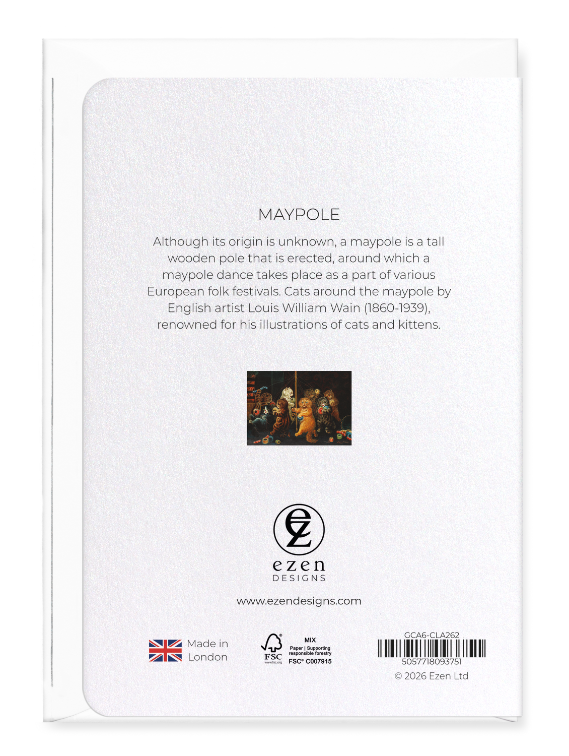 Ezen - Maypole - Greeting Card - Back