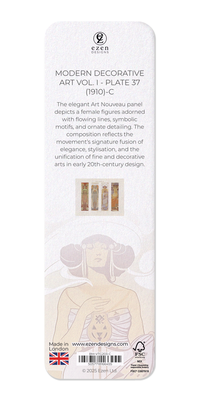 Ezen - Modern Decorative Art Vol. I - Plate 37 (1910)-C - Bookmark - Back