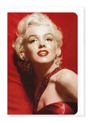 Ezen - Monroe in a red dress (1953) - Greeting Card - Front