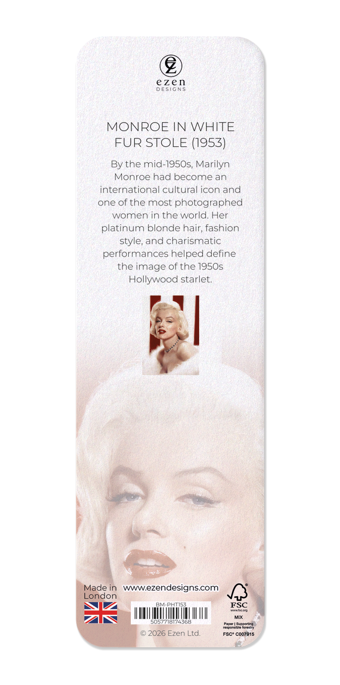 Ezen - Monroe in white fur stole (1953) - Bookmark - Back