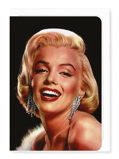 Ezen - Monroe with diamond earrings (1954) - Greeting Card - Front