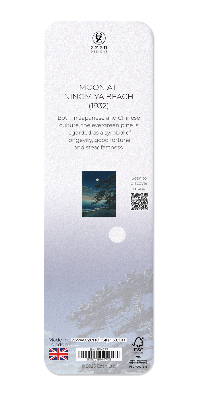 Ezen - Moon at ninomiya beach (1932) - Bookmark - Back