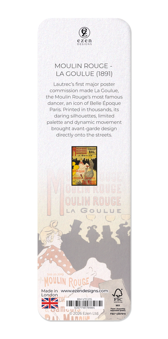Ezen - Moulin Rouge - La Goulue (1891) - Bookmark - Back