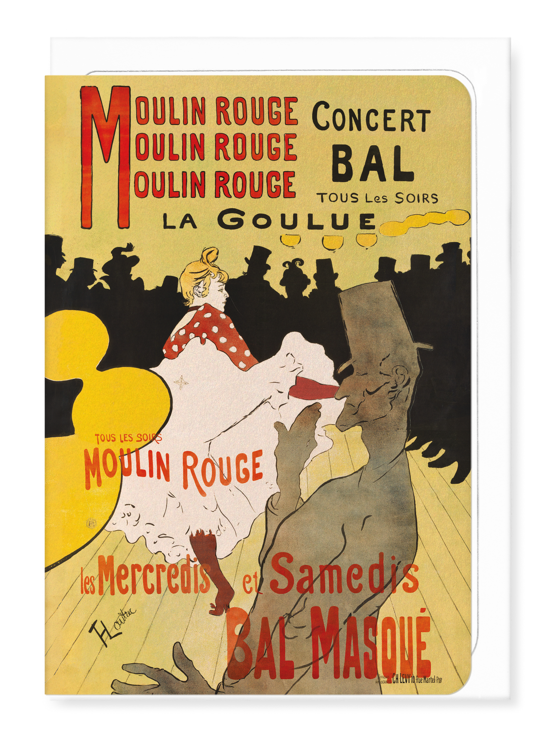 Ezen - Moulin Rouge - La Goulue (1891) - Greeting Card - Front