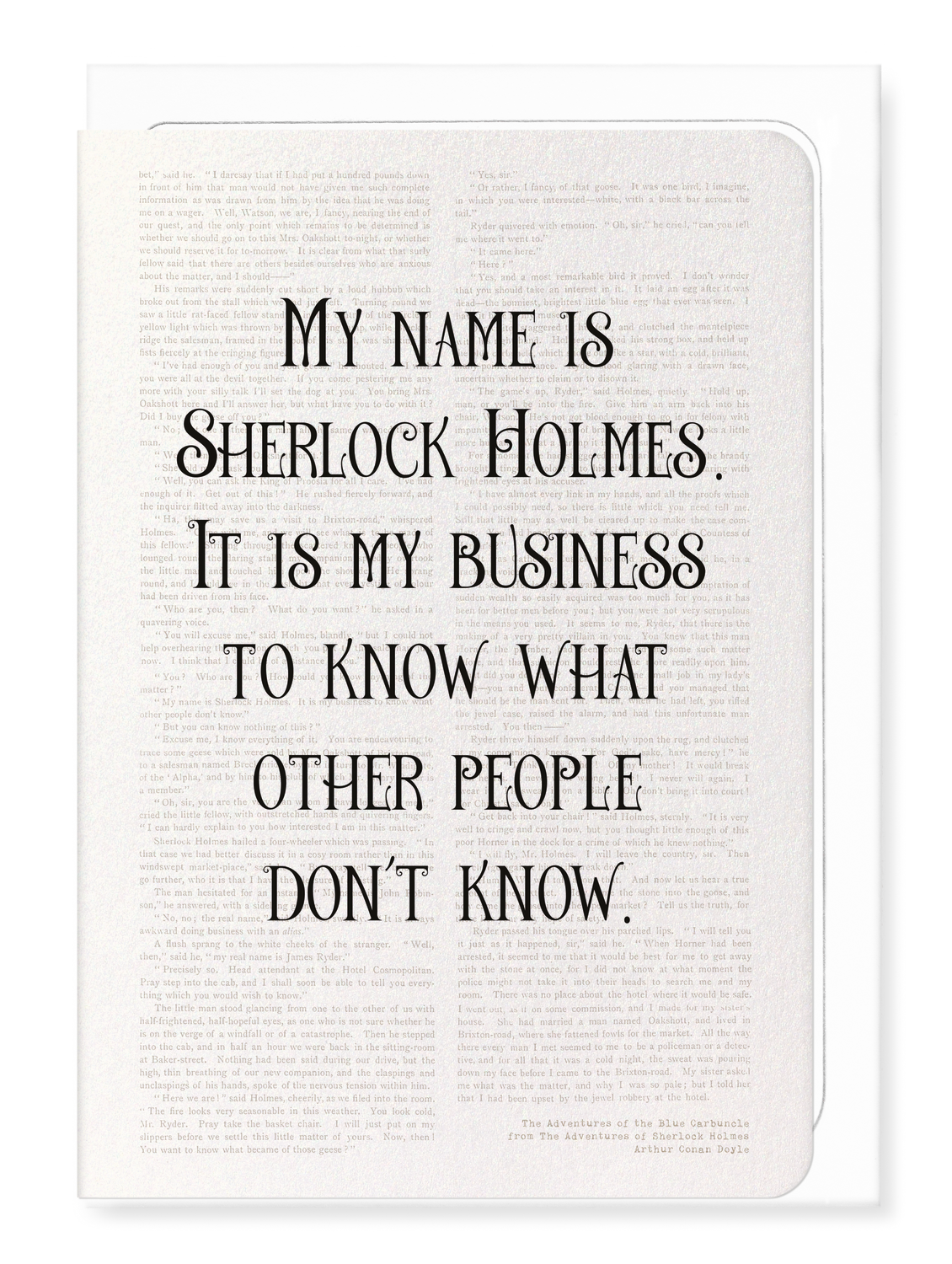 Ezen - My Name is Sherlock Holmes (1892) - Greeting Card - Front