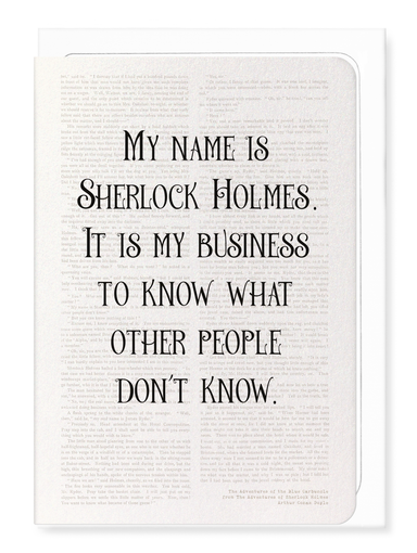Ezen - My Name is Sherlock Holmes (1892) - Greeting Card - Front
