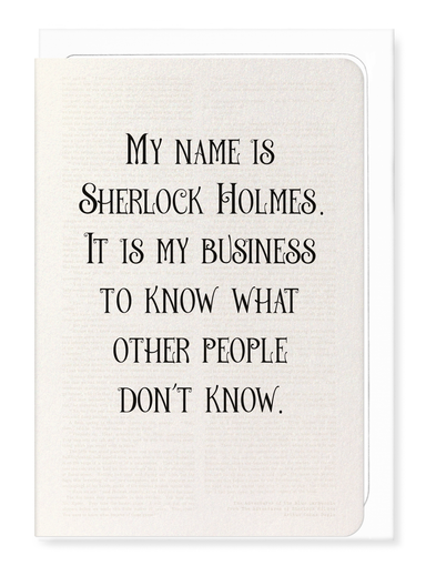 Ezen - My Name is Sherlock Holmes (1892) - Greeting Card - Front