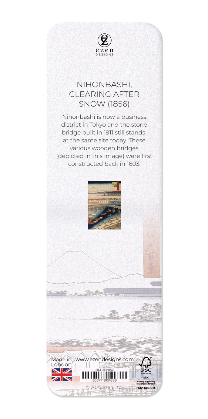 Ezen - Nihonbashi, Clearing After Snow (1856) - Bookmark - Back