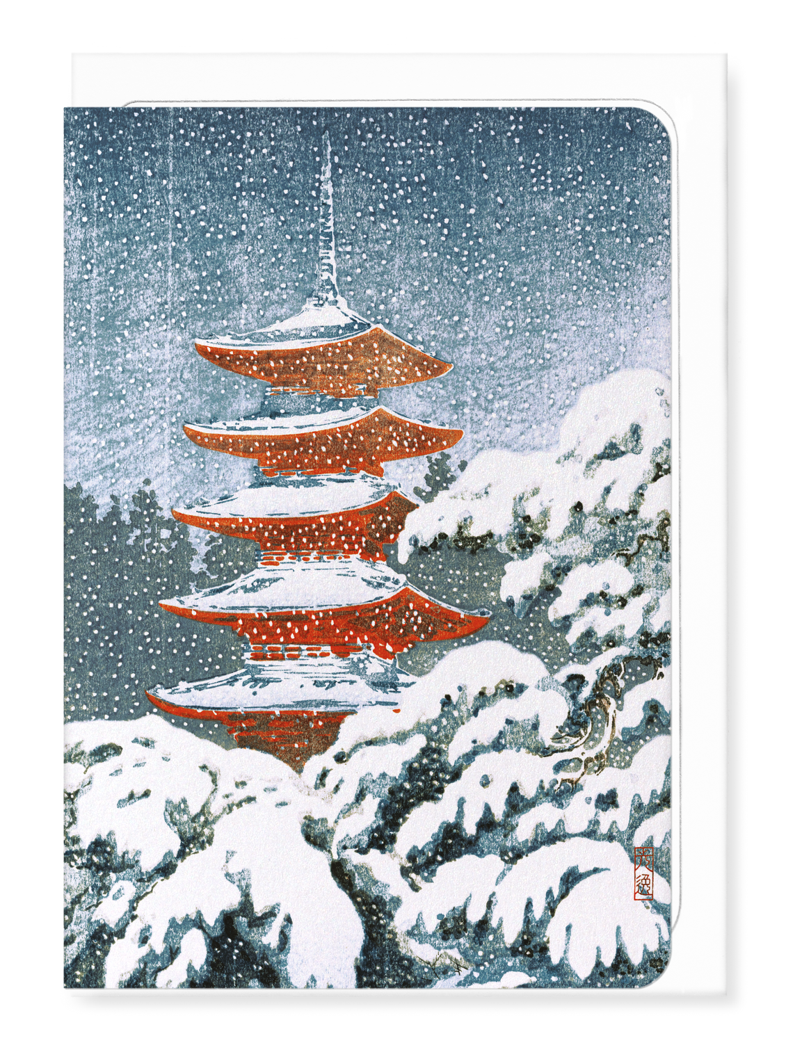 Ezen - Nikko pagoda - Greeting Card - Front