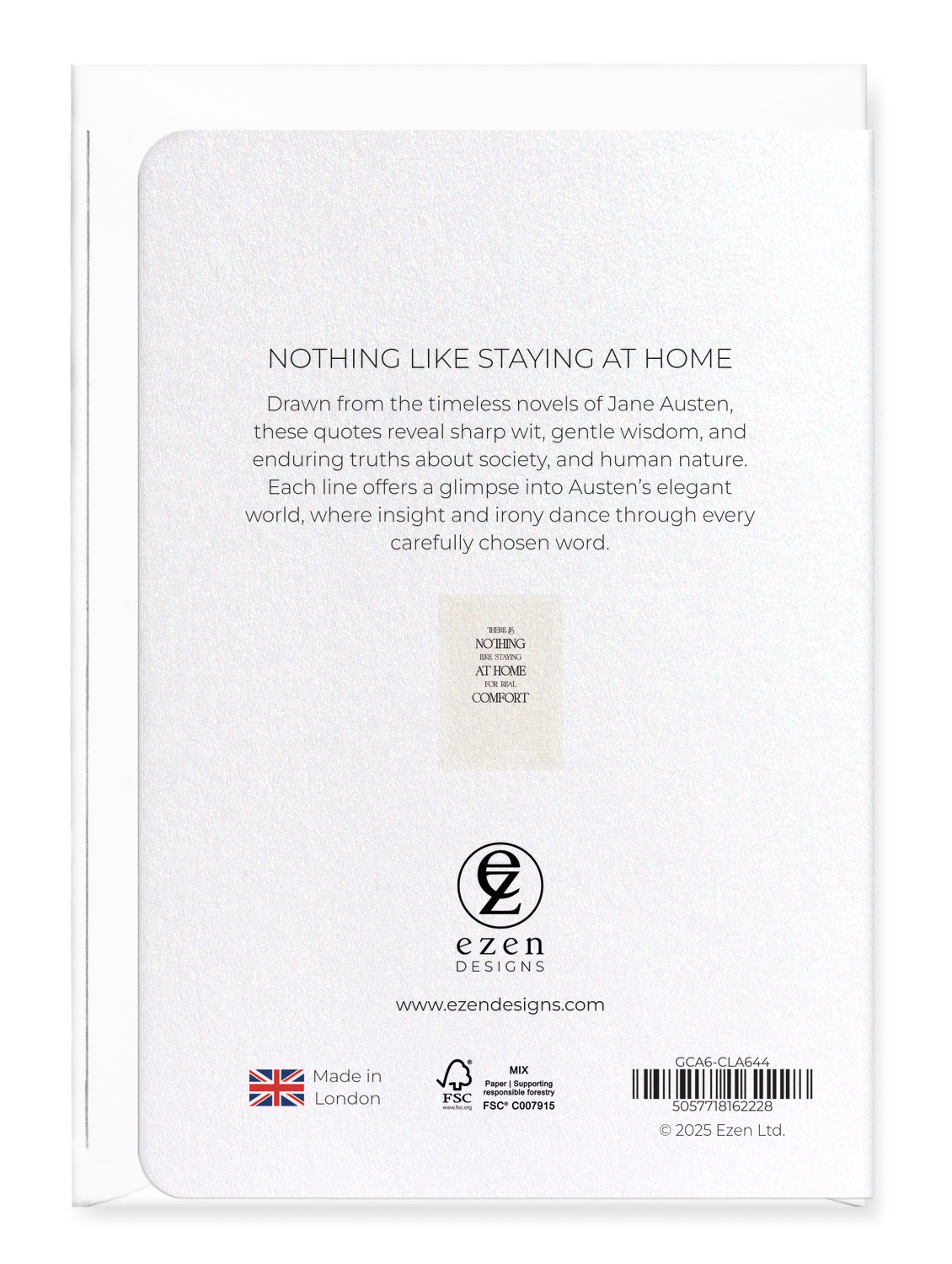 Ezen - Nothing like staying at home - Greeting Card - Back