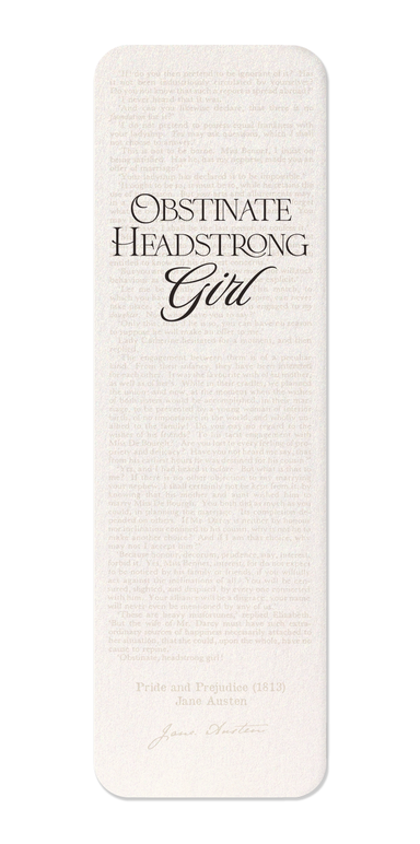 Ezen - Obstinate, headstrong girl!  (1813) - Bookmark - Front