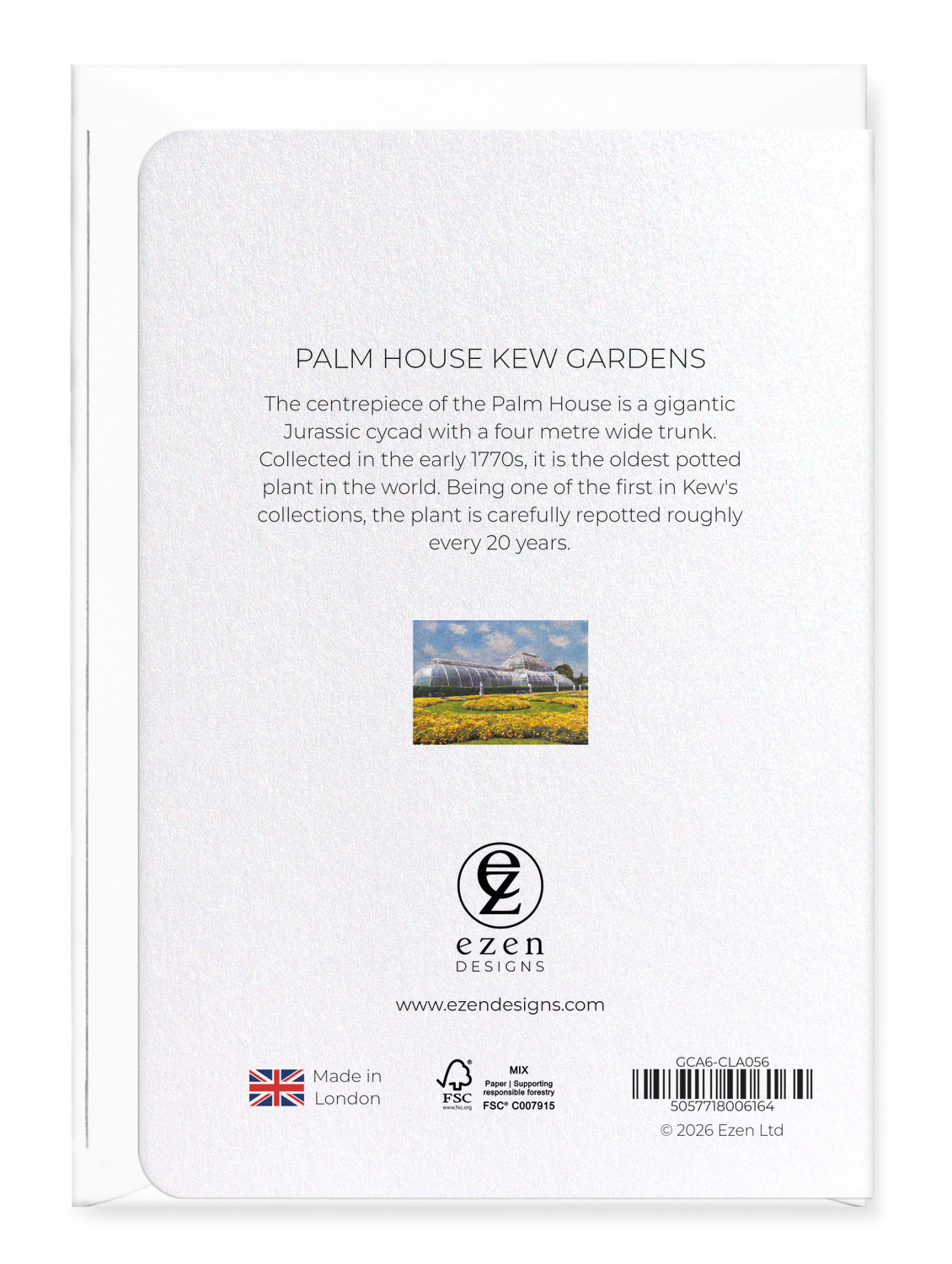 Ezen - Palm house kew gardens - Greeting Card - Back