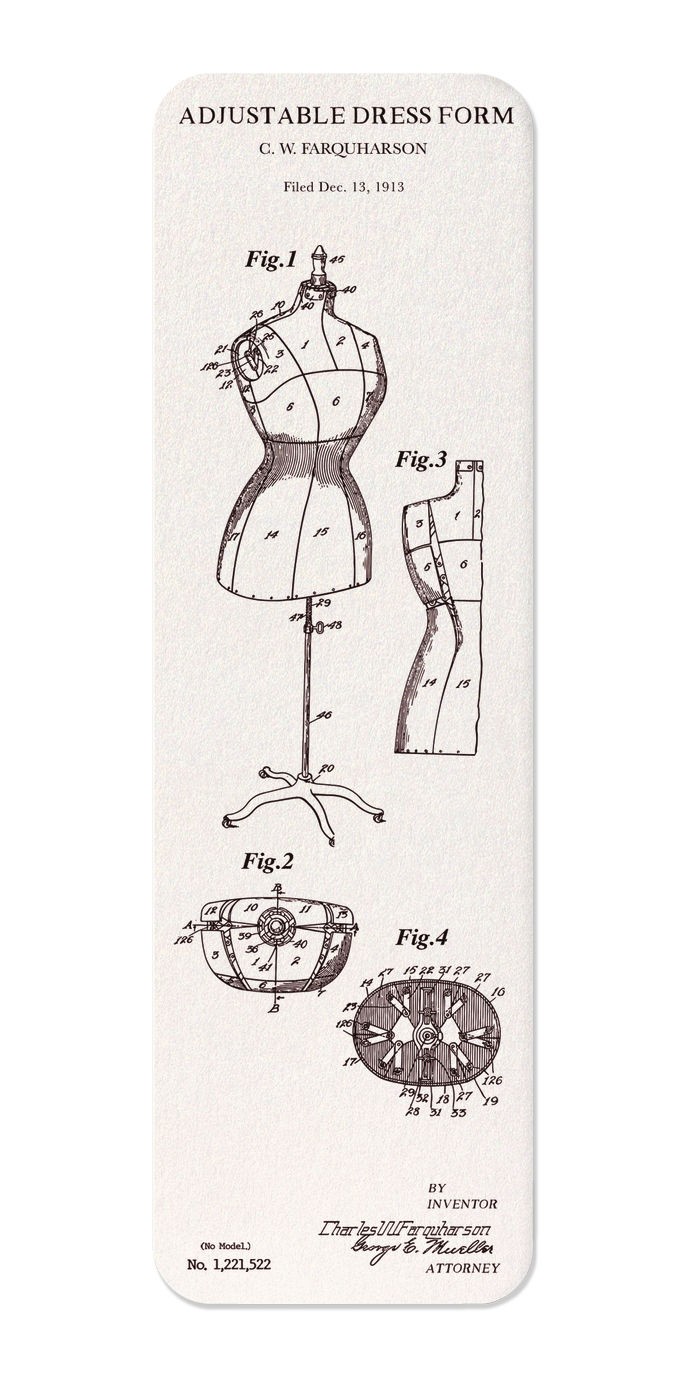Ezen - Patent of adjustable dress form (1917) - Bookmark - Front