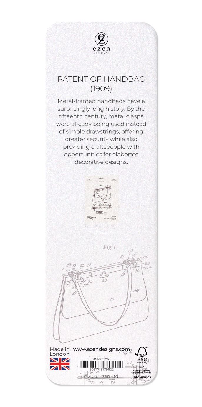 Ezen - Patent of handbag (1909) - Bookmark - Back