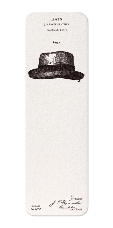 Ezen - Patent of hats (1873) - Bookmark - Front