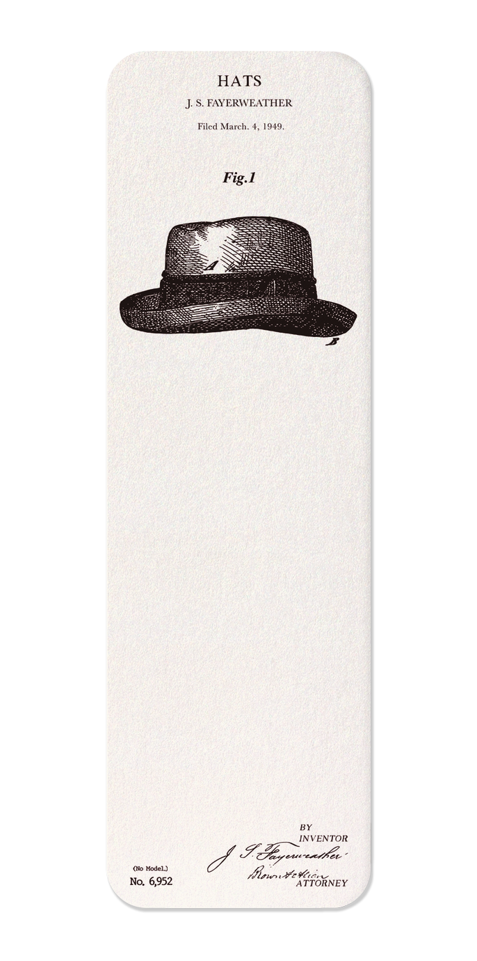 Ezen - Patent of hats (1873) - Bookmark - Front