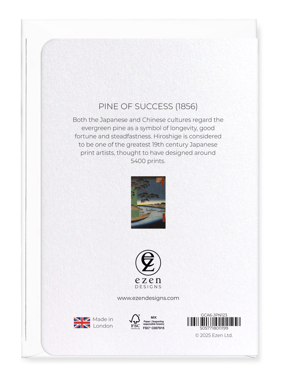 Ezen - Pine of Success (1856) - Greeting Card - Back