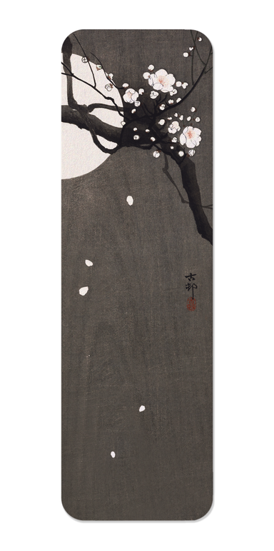 Ezen - Plum blossom and full moon - Bookmark - Front