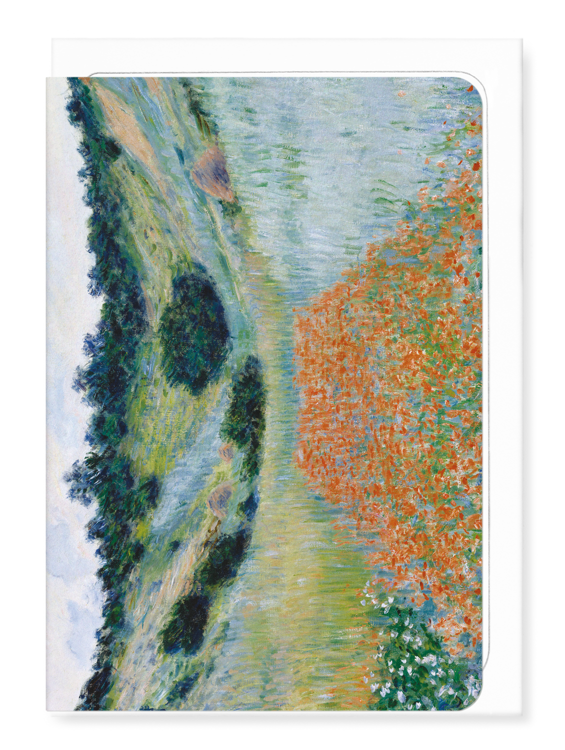 Ezen - Poppy field in a hallow by monet - Greeting Card - Front