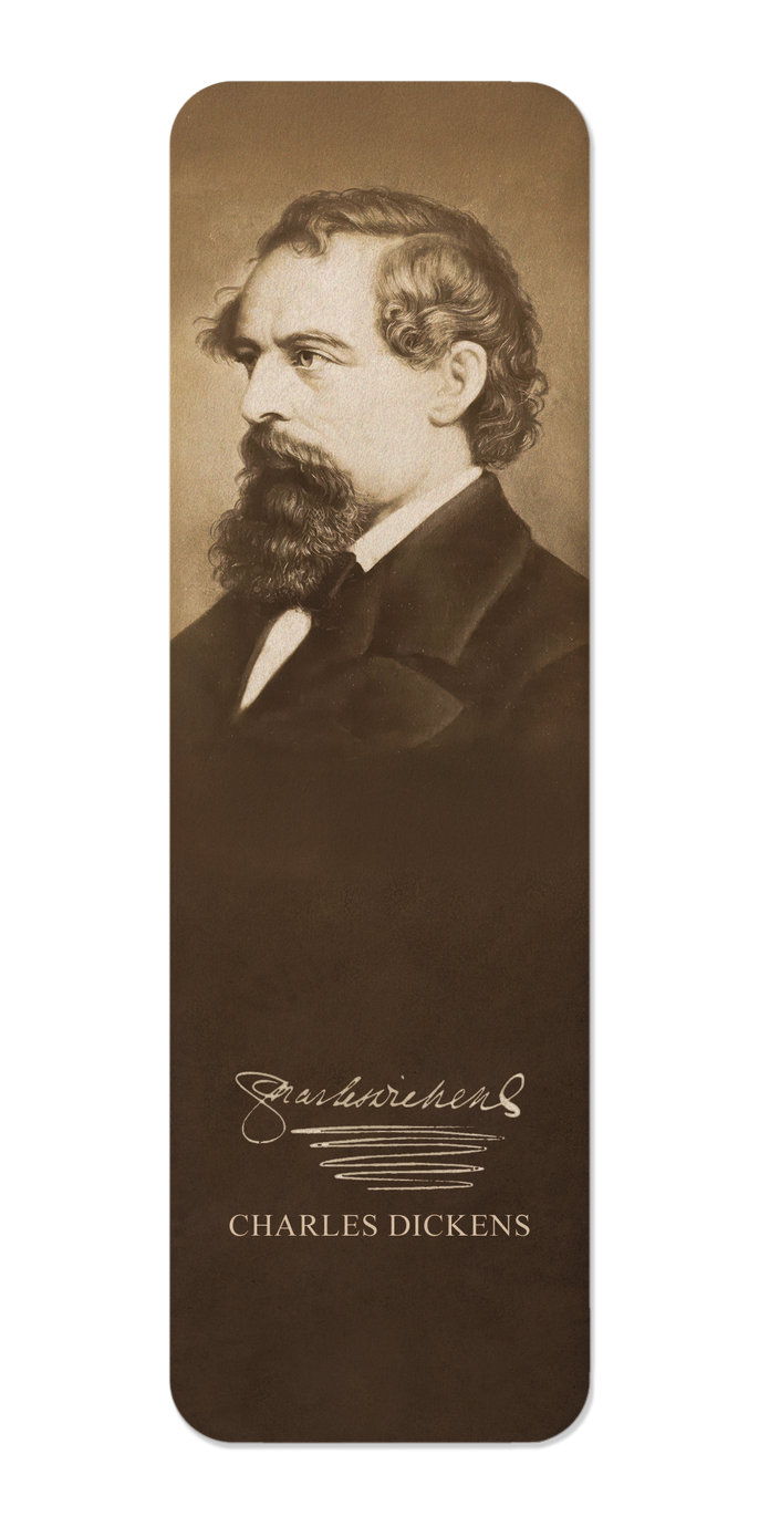 Ezen - Portrait of Charles Dickens (c. 1850) - Bookmark - Front