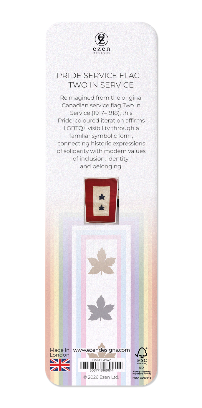 Ezen - Pride Service Flag – Two in Service - Bookmark - Back