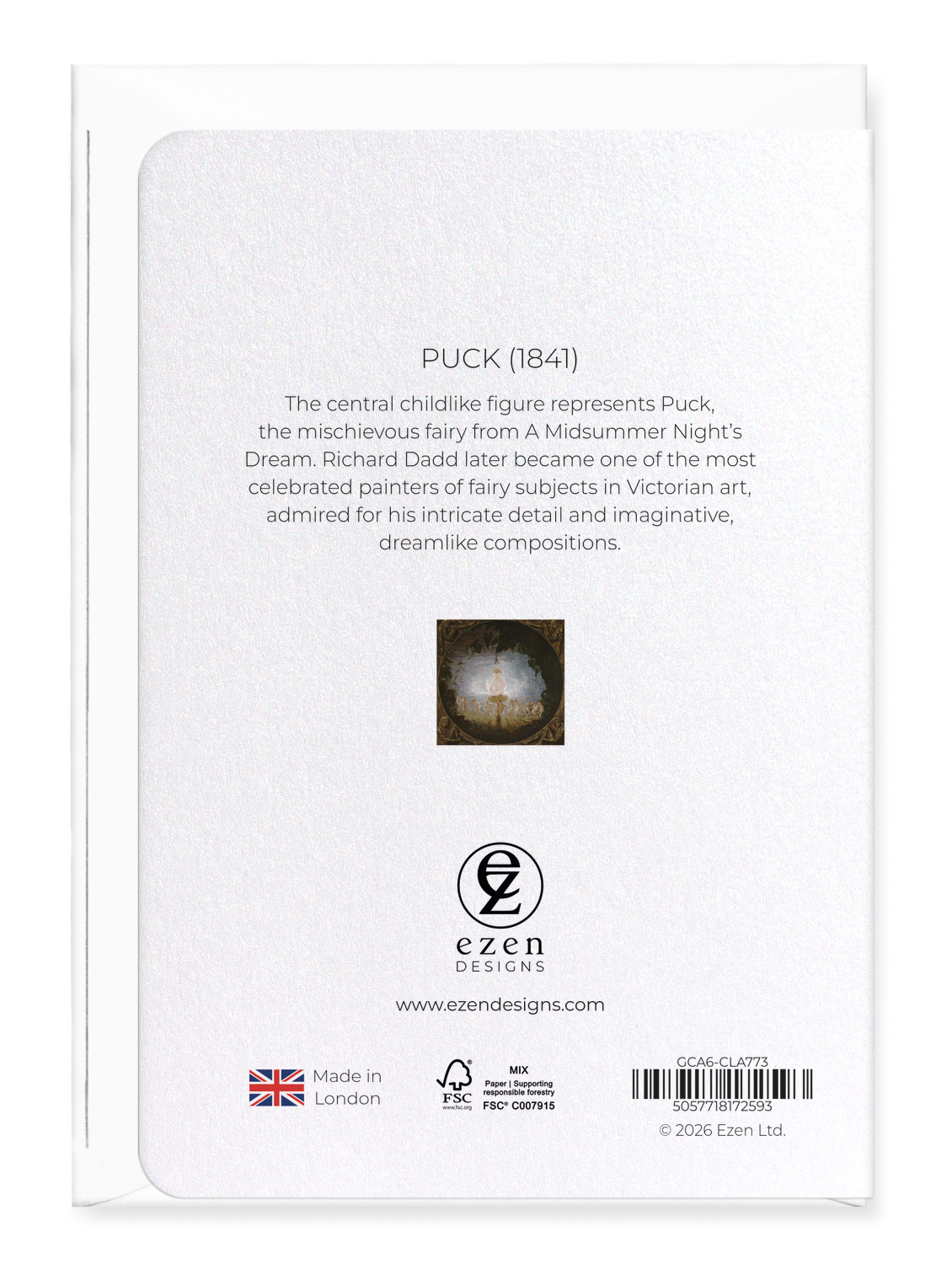 Ezen - Puck (1841) - Greeting Card - Back