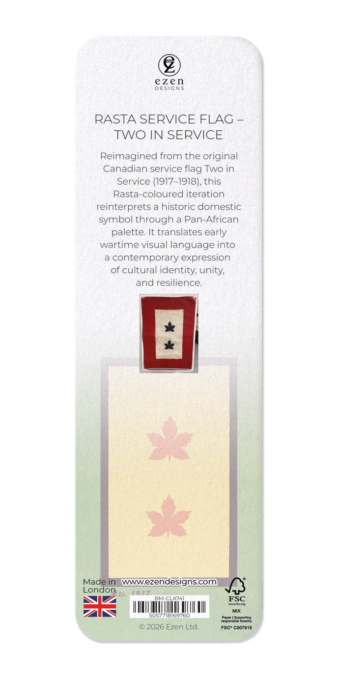 Ezen - Rasta Service Flag – Two in Service - Bookmark - Back