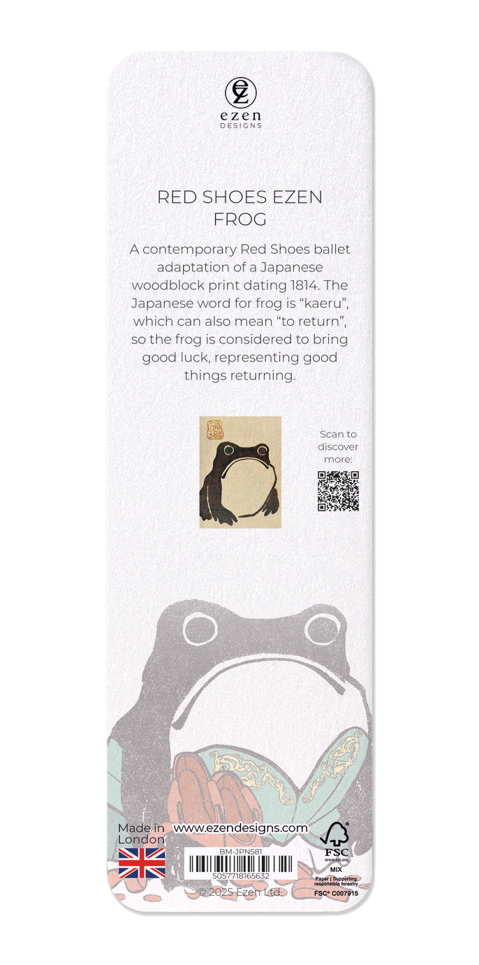 Ezen - Red Shoes Ezen Frog - Bookmark - Back
