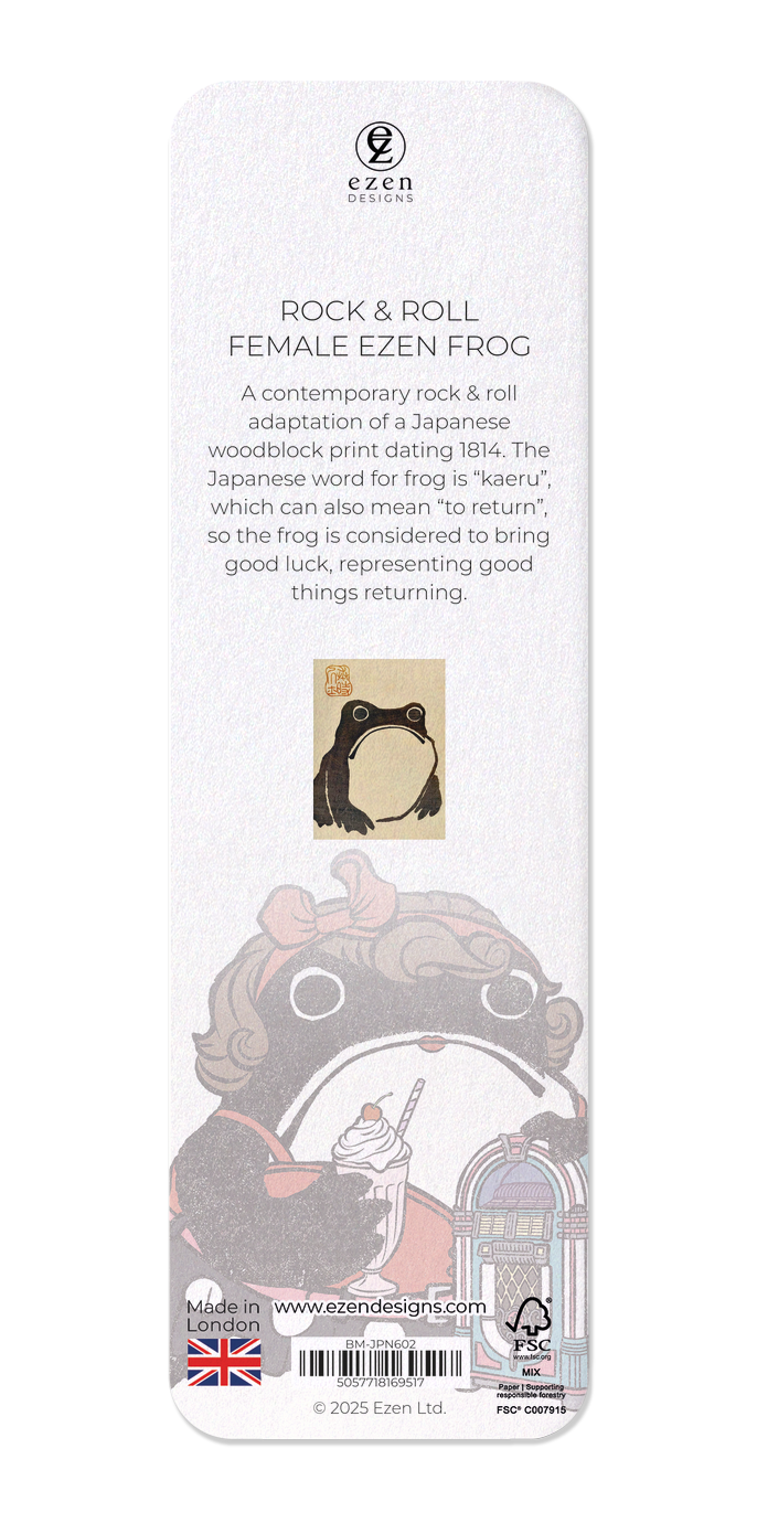 Ezen - Rock & Roll Female Ezen Frog - Bookmark - Back