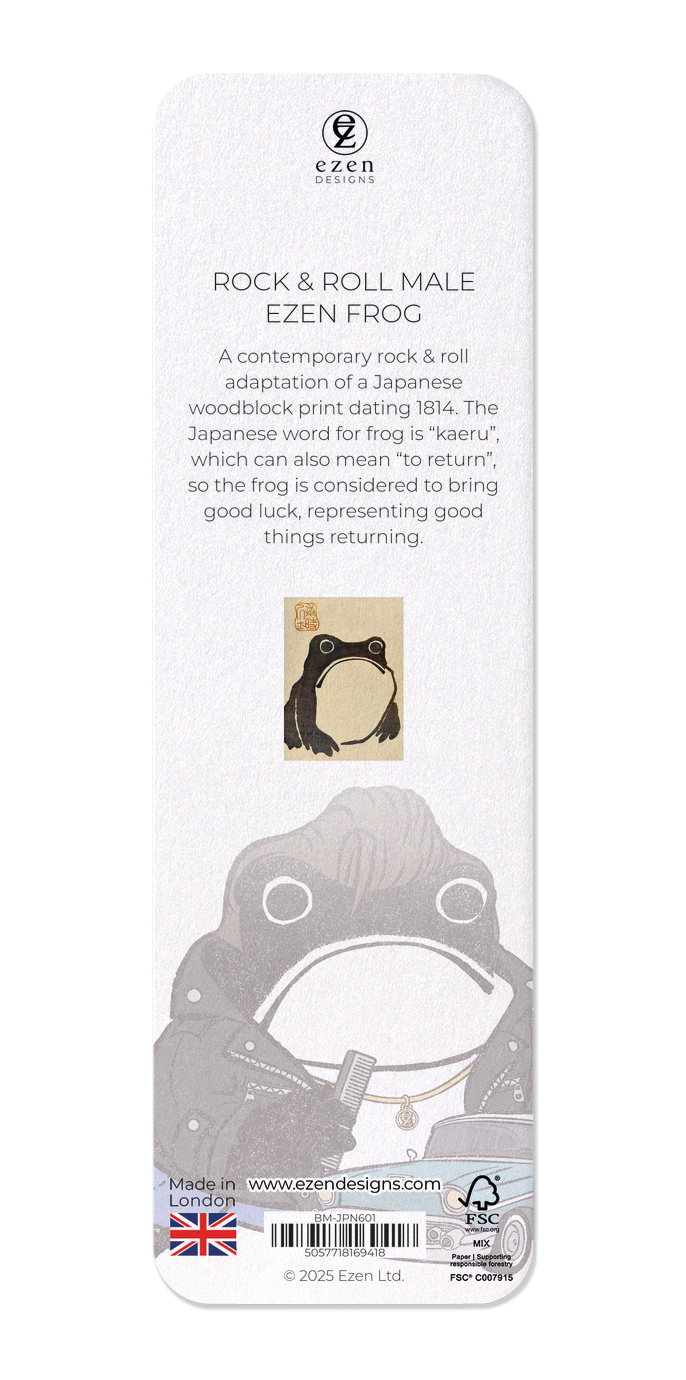 Ezen - Rock & Roll Male Ezen Frog - Bookmark - Back