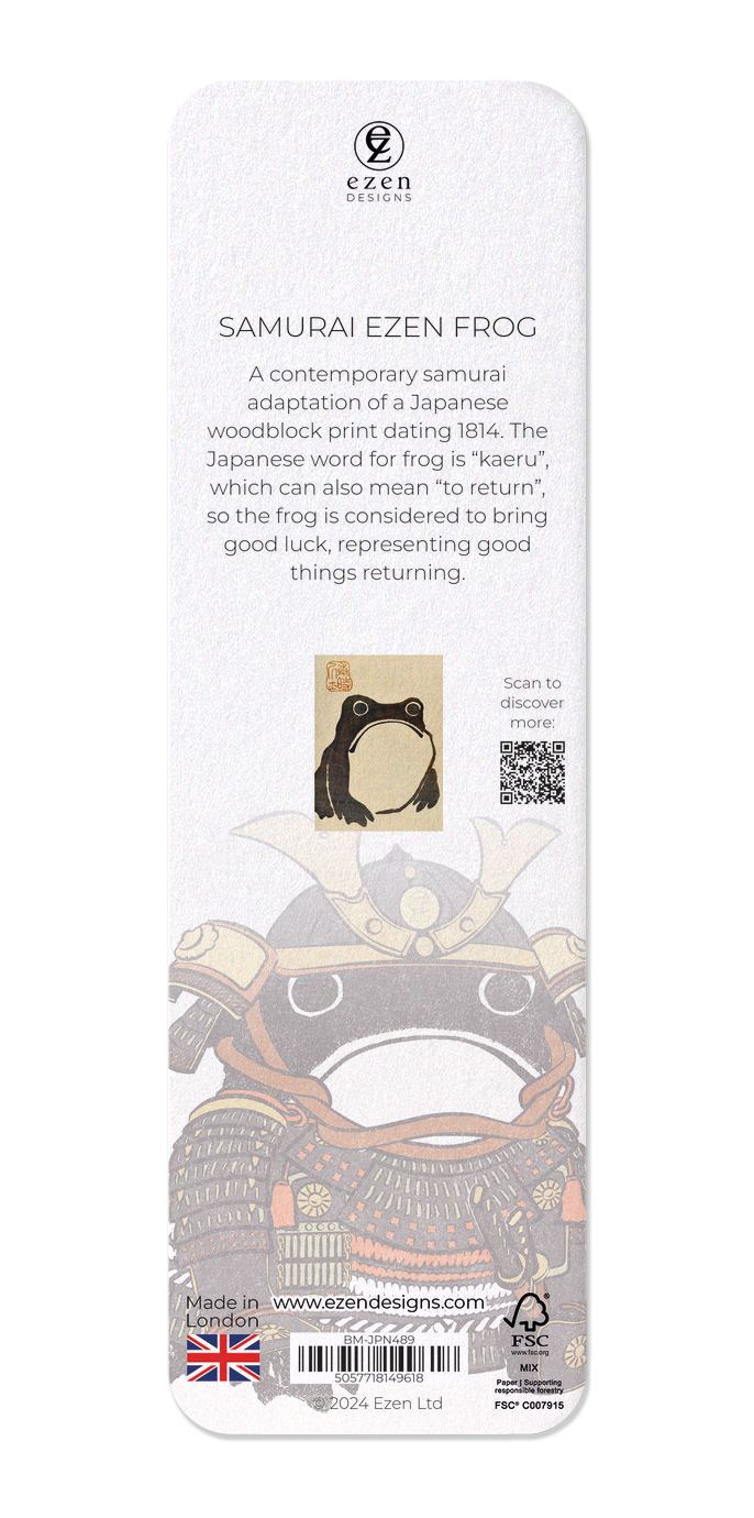 Ezen - Samurai Ezen Frog - Bookmark - Back