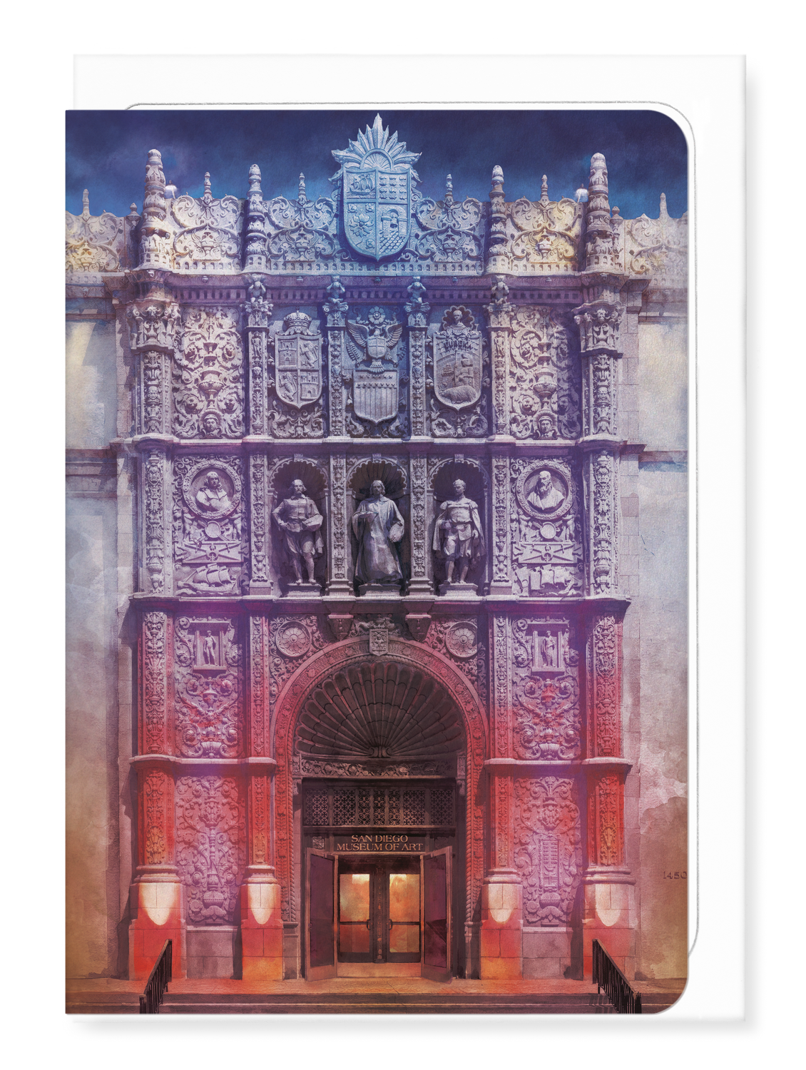 Ezen - SAN DIEGO MUSEUM OF ART - Night - Greeting Card - Front