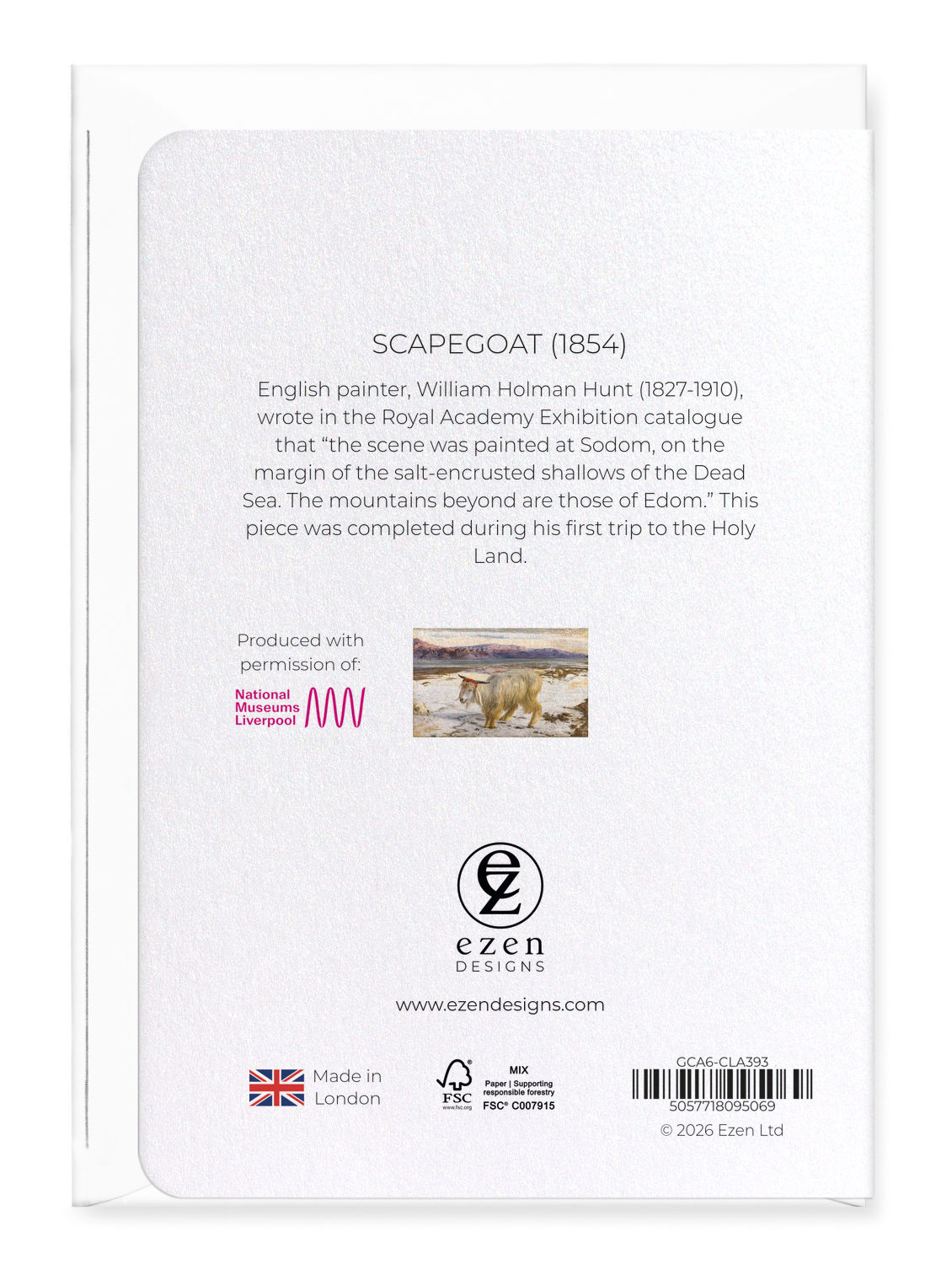 Ezen - Scapegoat (1854) - Greeting Card - Back