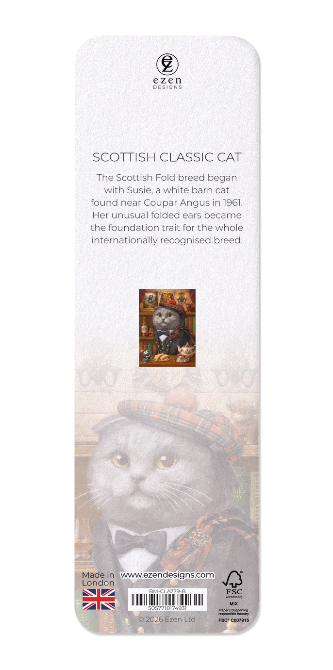 Ezen - Scottish Classic Cat - Bookmark - Back
