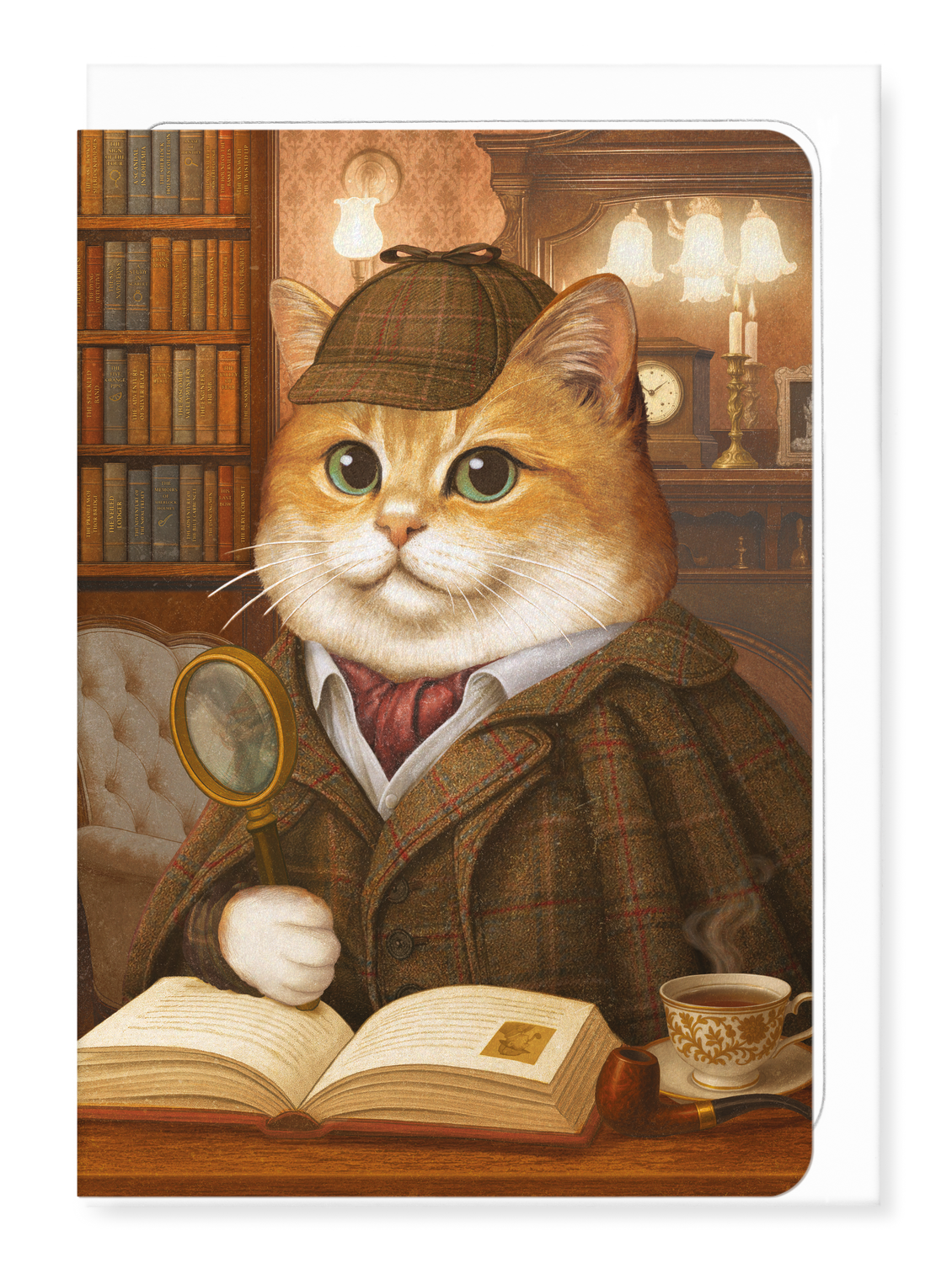 Ezen - Sherlock Classic Cat - Greeting Card - Front