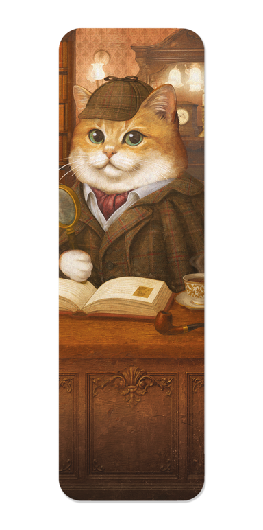 Ezen - Sherlock Ginger Classic Cat - Bookmark - Front