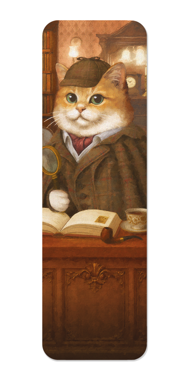 Ezen - Sherlock Ginger Classic Cat - Bookmark - Front