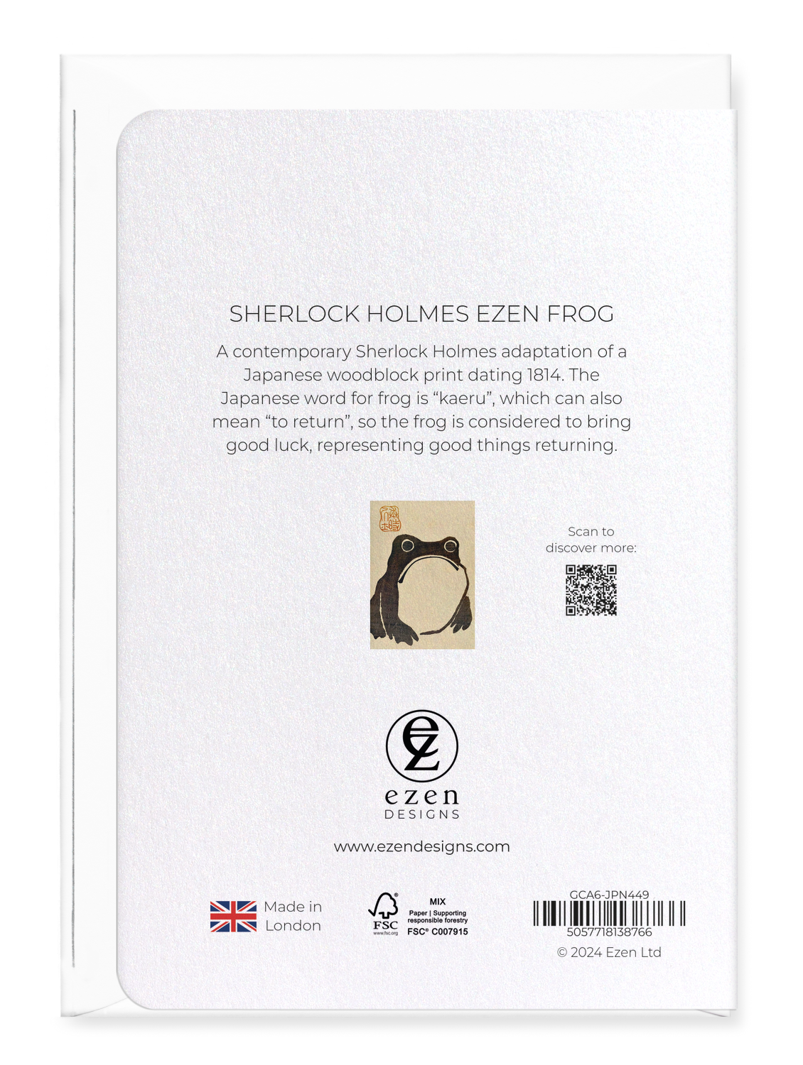 Ezen - Sherlock Holmes Ezen Frog - Greeting Card - Back