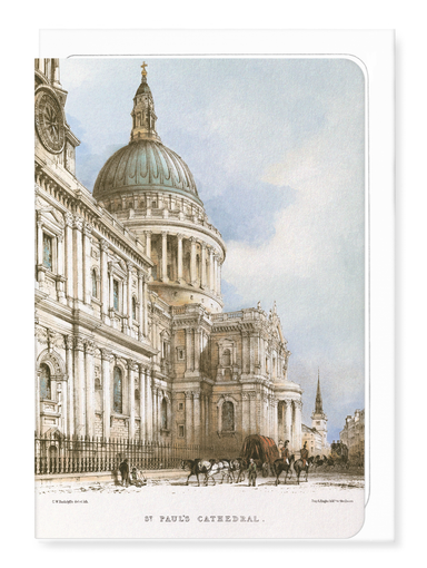 Ezen - South West View of St Paul’s (1842) - Day - Greeting Card - Front