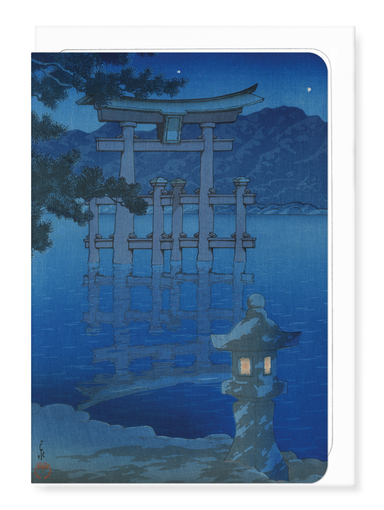 Ezen - Starry night of miyajima - Greeting Card - Front