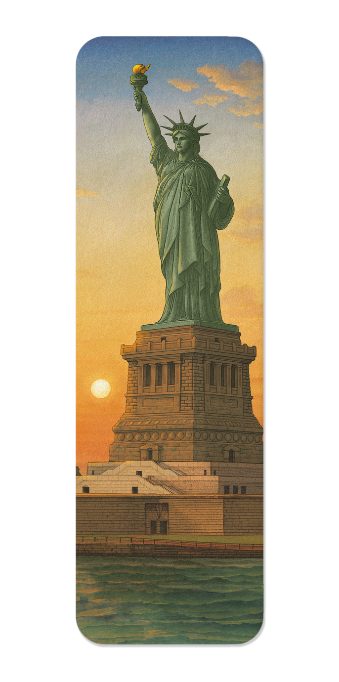 Ezen - Statue of Liberty at Sunrise - Bookmark - Front