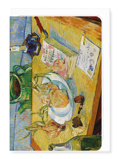 Ezen - Still life with a plate of onions (1889) - Greeting Card - Front