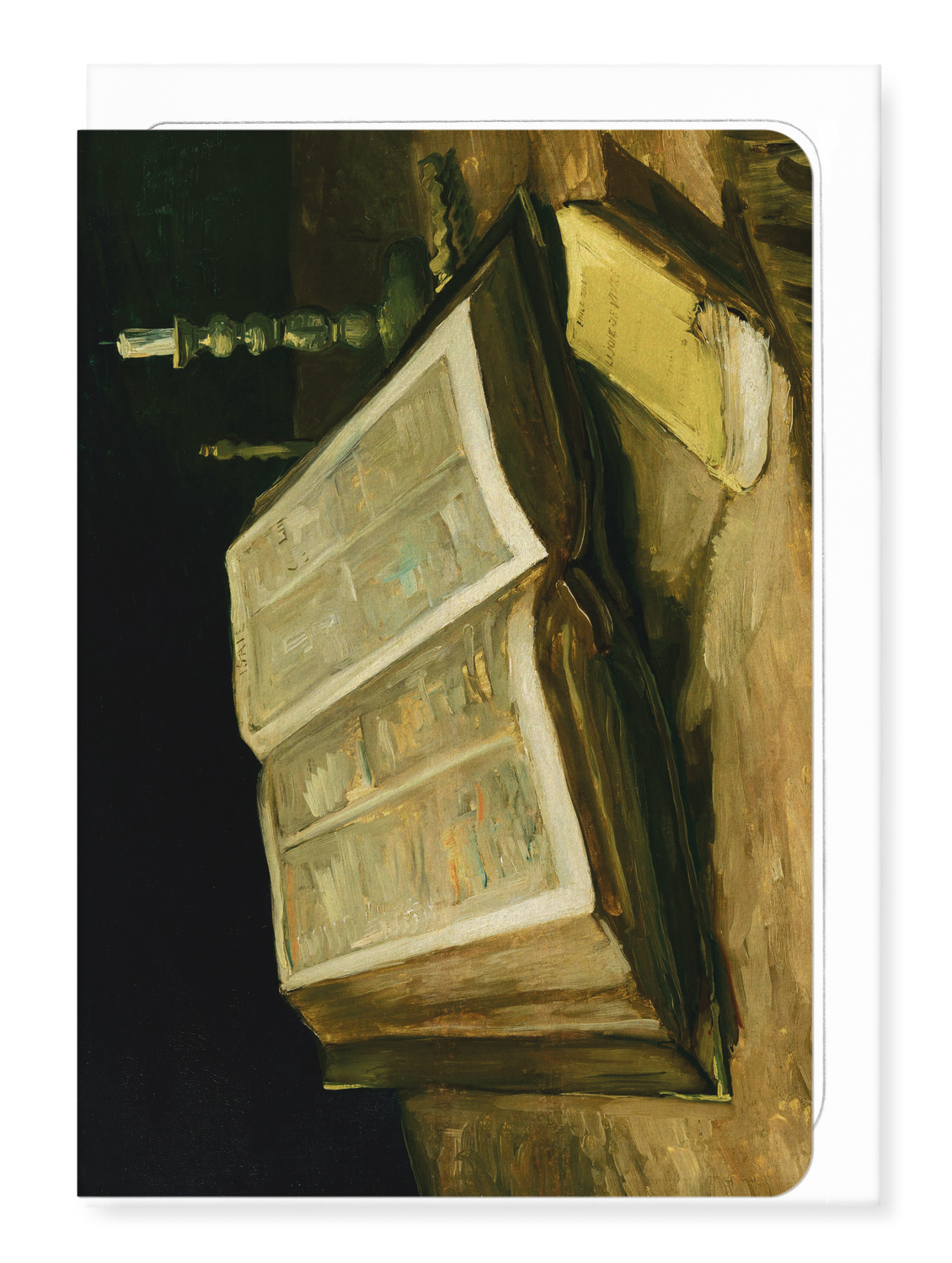 Ezen - Still life with bible (1885) - Greeting Card - Front
